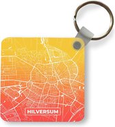 Sleutelhanger - Uitdeelcadeautjes - Stadskaart - Hilversum - Nederland - Geel - Plastic