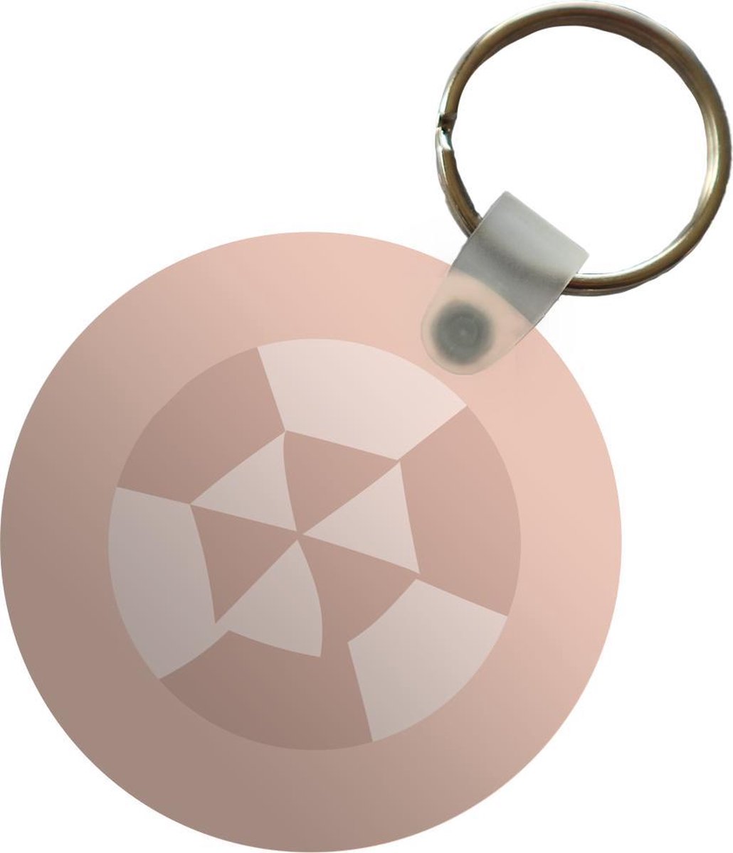 Sleutelhanger - Zomer - Strandparasol - Pastel - Plastic - Rond - Uitdeelcadeautjes