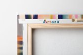 Artaza - Canvas Schilderij Drieluik - Abstracte Kleurrijke Kunst - Driehoeken - 120x60 - Foto Op Canvas - Canvas Print