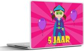 Laptop sticker - 10.1 inch - Jubileum - Verjaardag - 5 Jaar - 25x18cm - Laptopstickers - Laptop skin - Cover