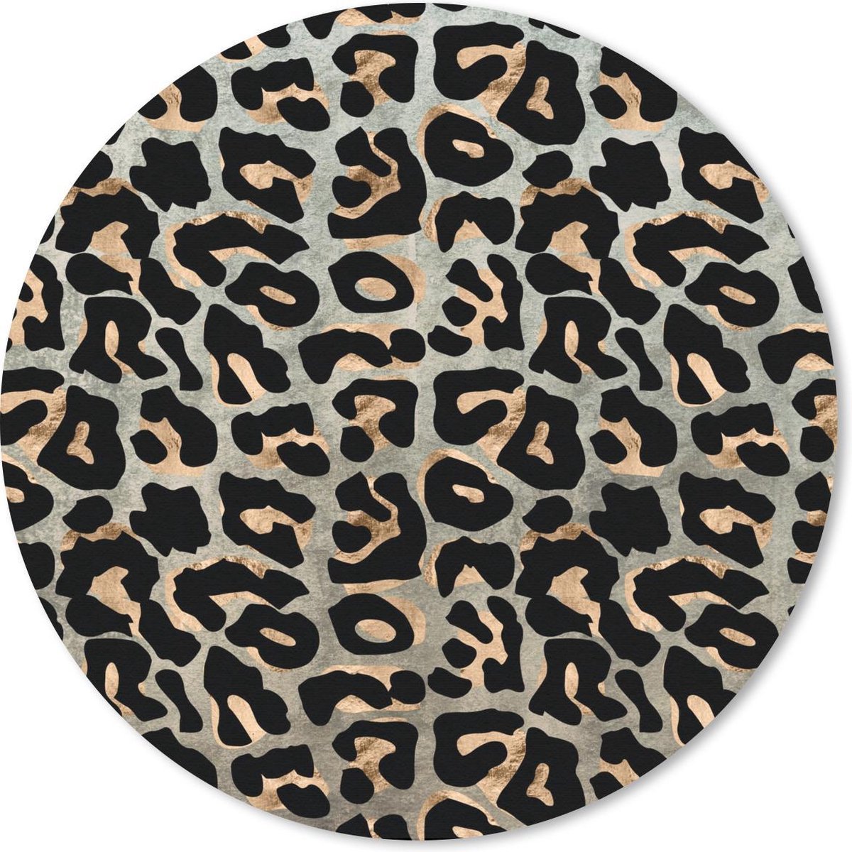 Muismat rond 40x40 cm - Mousepad Dierenprint - Panter - Luxe - Ronde muismatten