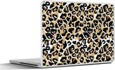 Laptop sticker - 13.3 inch - Panterprint - Waterverf - Bruin - 31x22,5cm - Laptopstickers - Laptop skin - Cover