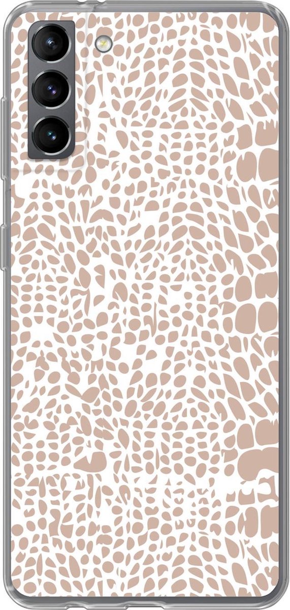 Telefoonhoesje Geschikt voor Samsung Galaxy S21 Plus hoesje - Dierenprint - Roze - Slang - Siliconen Telefoonhoesje Telefoonhoesje