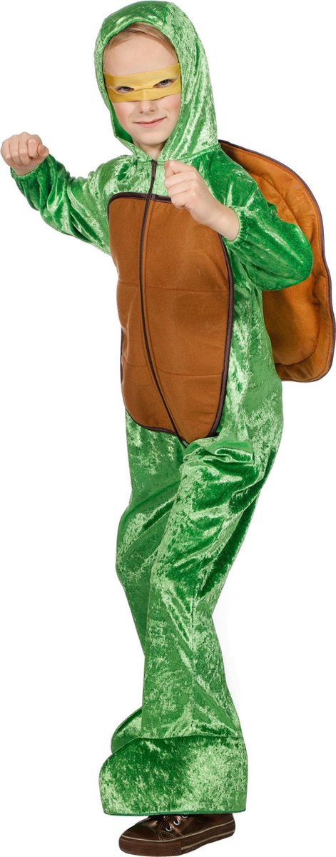 Wilbers & Wilbers - Schildpad Kostuum - Snelle Ninja Schildpad Kind Kostuum  - groen -... | bol.com