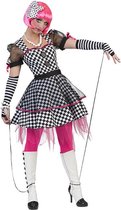 Living Dead Dolls Kostuum | Houterige Zwart Wit Marionet | Vrouw | Maat 40-42