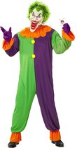 Widmann - Monster & Griezel Kostuum - Evil Joker Jose - Man - groen,paars - Large - Carnavalskleding - Verkleedkleding