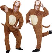 Aap & Gorilla & Baviaan & King Kong Kostuum | Full-Body Pluche Aap | Volwassen | Medium / Large | Carnaval kostuum | Verkleedkleding