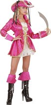 Widmann - Piraat & Viking Kostuum - Vrouwelijke Piratenkapitein, Dames Kostuum - roze - Medium - Carnavalskleding - Verkleedkleding
