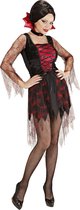 Widmann - Vampier & Dracula Kostuum - Doorzichtig Spiderweb Vampier - Vrouw - rood,zwart - Small - Halloween - Verkleedkleding