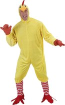 Widmann - Kip & Haan & Kalkoen & Kuiken & Eend Kostuum - Kuiken Toktapok Kostuum Man - geel - Large - Carnavalskleding - Verkleedkleding
