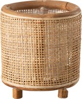 J-Line Bloempot Ozara Rotan/Plastiek Naturel Small