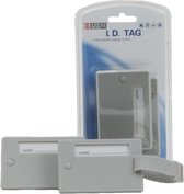 Enrico Benetti Reisaccessoires - Kofferlabel - 2 stuks - Bagagelabel - kofferlabels - bagagelabel koffer - Reislabel - Grijs - Gratis Verzonden