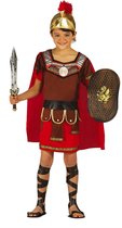Guirca - Strijder (Oudheid) Kostuum - Centurion Uit Het Romeinse Rijk - Jongen - Rood, Bruin - 5 - 6 jaar - Carnavalskleding - Verkleedkleding