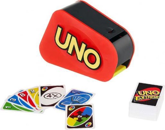 Afbeelding van het spel kaartspel Uno Extreme junior papier rood
