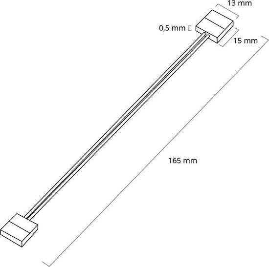 Koppelstuk met kabel 2 koppelstukjes voor het verbinden van led strips zonder te...