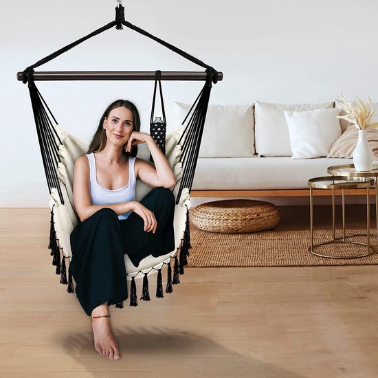 Verouderd natuurlijk dynamisch Sens Design Hangstoel - voor binnen en buiten - moderne look - creme |  bol.com