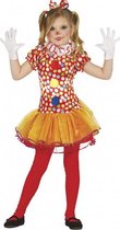 clownsjurk meisjes polyester rood mt 10-12 jaar