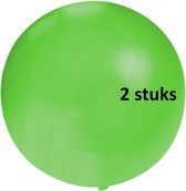 2 x Mega ballon groen 24 inch = Ø 60 cm