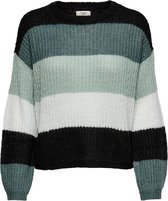 Jacqueline de Yong Trui Jdybadut L/s Pullover Knt 15211499 North Atlantic/stripes Dames Maat - M