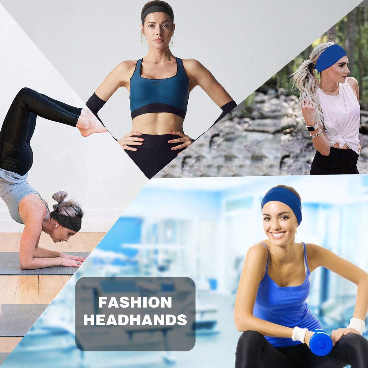 Bandeau de sport pour femme - Pour le yoga, la course, lentraînemen