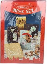 Sinterklaas - Inpak set - Papier - 5 zakjes - Wie zoet is krijgt lekkers - MET STICKERS - Schoencadeautjes sinterklaas