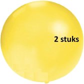 2 x Mega Ballon geel 24 inch = Ø 60 cm