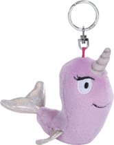 sleutelhanger¬†Narwhale Traud junior 10 cm pluche paars