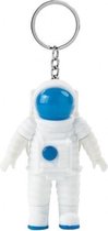 sleutelhanger astronaut met licht 6 cm blauw