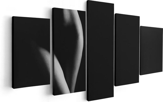Artaza - Pentaptyque de peinture sur toile - Corps de femme nue - Erotiek - 100x50 - Photo sur toile - Impression sur toile