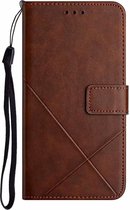 Hoesje iPhone 12 Mini - Wallet case - Book cover - Case shockproof - Hoesje met ruimte voor pasjes - Coffee