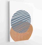Canvas schilderij - Abstract organic shape Art design for poster, print, cover, wallpaper, Minimal and natural wall art. 3 -    – 1827200501 - 50*40 Vertical