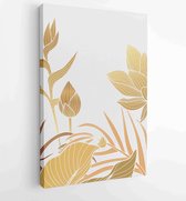 Canvas schilderij - Design for packaging design, social media post, cover, banner, Wall arts, Gold geometric pattern design vector 1 -    – 1813304902 - 50*40 Vertical