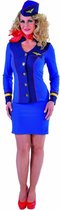 Stewardess Kostuum | Blauw Als De Lucht Stewardess | Vrouw | XXL | Carnavalskleding | Verkleedkleding