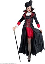 Widmann - Vampier & Dracula Kostuum - Hunkerend Naar Bloed Vampier - Vrouw - Rood, Zwart - XL - Halloween - Verkleedkleding