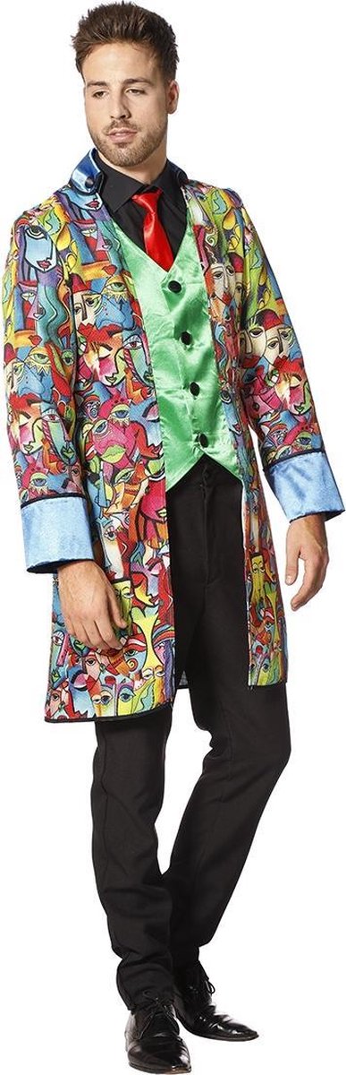 Afbeelding van product Wilbers  Dans & Entertainment Kostuum | Jas Kamerjas Picasso Man | Maat 50 | Carnaval kostuum | Verkleedkleding