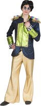 Funny Fashion - Beatles Kostuum - Variatie Pepper Jas Beatles Man - Blauw, Groen - Maat 56-58 - Carnavalskleding - Verkleedkleding