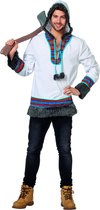 Wilbers & Wilbers - Eskimo Kostuum - Sneeuw Eskimo Wak Hak Trui Man - Wit / Beige - Maat 50 - Carnavalskleding - Verkleedkleding
