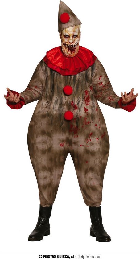 viel Kleverig Flipper Fiestas Guirca Kostuum Clown Horror Heren Polyester Bruin Mt 48/50 | bol.com