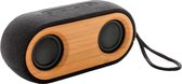 speaker Bamboo X bluetooth 18,5 cm zwart 2-delig