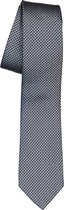 ETERNA smalle stropdas - donkerblauw met beige structuur - Maat: One size