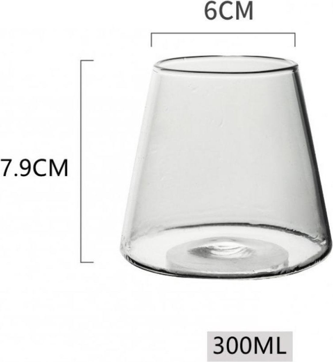 Elegante Glazenset voor Koffie/Whiskey/Dessert - 2 stuks - Glas - 300 ml