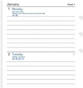 Filofax agendavulling 1 Week 2 Pagina’s Gelinieerde Agenda