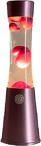 I-total Lavalamp 30 X 11 Cm Glas/aluminium Roze/warm Wit