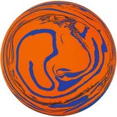 stuiterbal 6 cm rubber oranje/blauw