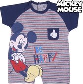 Baby Rompertje met Korte Mouwen Mickey Mouse Blauw