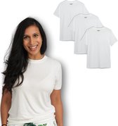 Zipster Dames T-shirt Bamboe 3-pack - Anti-Zweet - Wit - Maat XS