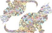Raamsticker - Kat zittend - Suncatcher - Rainbow - Raamdecoratie - Raamfolie - Statisch - Zelfklevend - Sticker