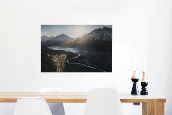 Lever de soleil en Nouvelle-Zélande 60x40 cm - Tirage photo sur toile (Décoration murale salon / chambre) / Mer et plage