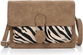 Tas Elle Brown - schoudertas - crossbody tas - tas met print - tas