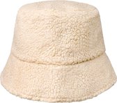 Bucket Hat Teddy - bucket hoed - bucket hat dames - bucket hat heren - Emmer muts - Emmerhoed - Hoed - Off white - Moderne Vissershoedje - Polyester - Cotton - One Size - Yehwang